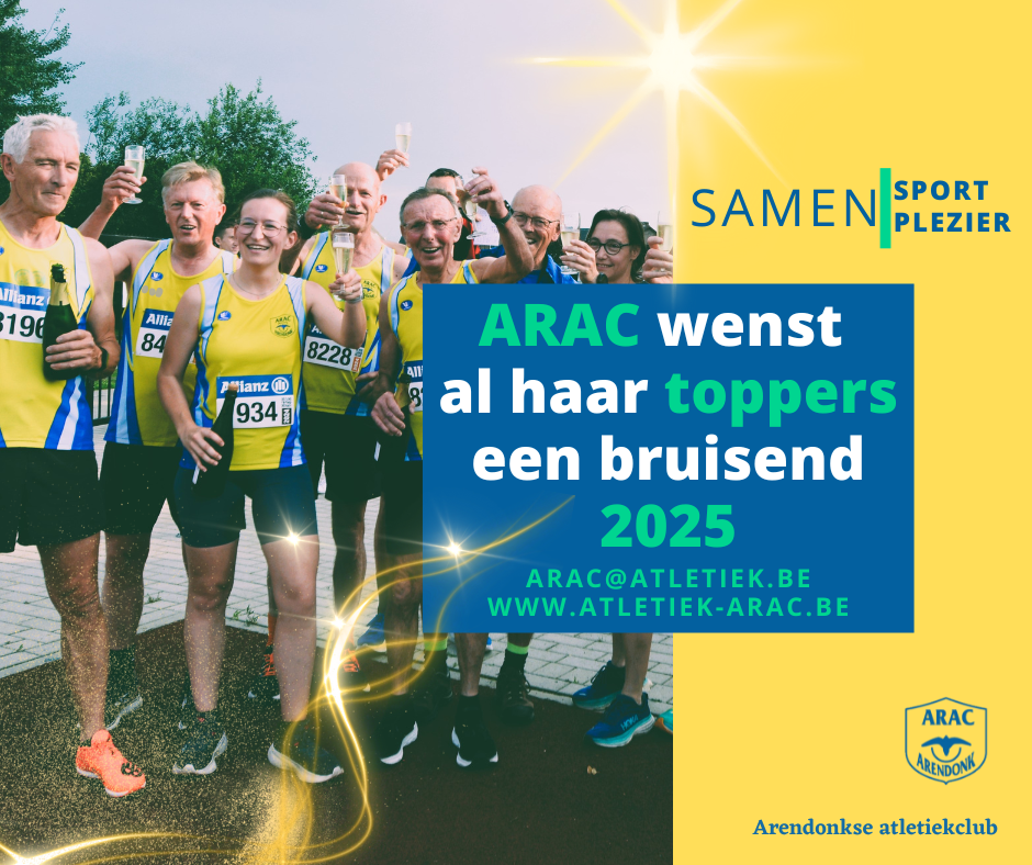 ARAC wenst al haar toppers een bruisend 2025!!