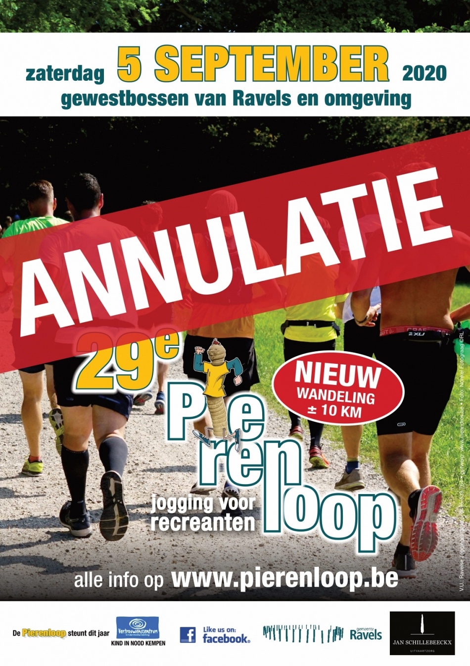 Pierenloop 5 september gaat helaas niet door!